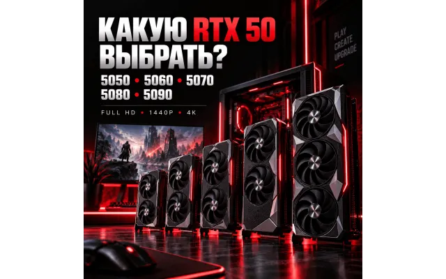 Как выбрать GeForce RTX 50 в 2026 году: от RTX 5050 до RTX 5090