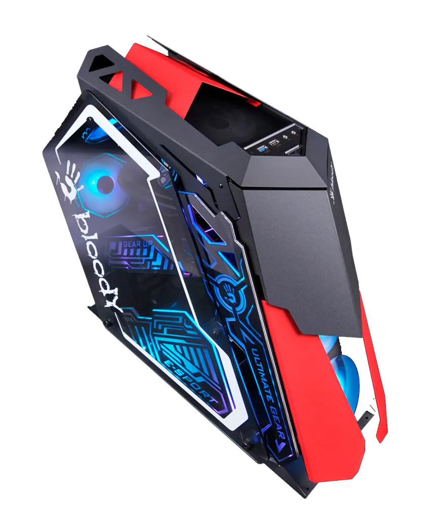 Кейс для ПК Bloody GH-30 Gaming Case / Black+Red