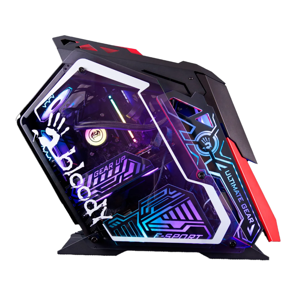 Кейс для ПК Bloody GH-30 Gaming Case / Black+Red