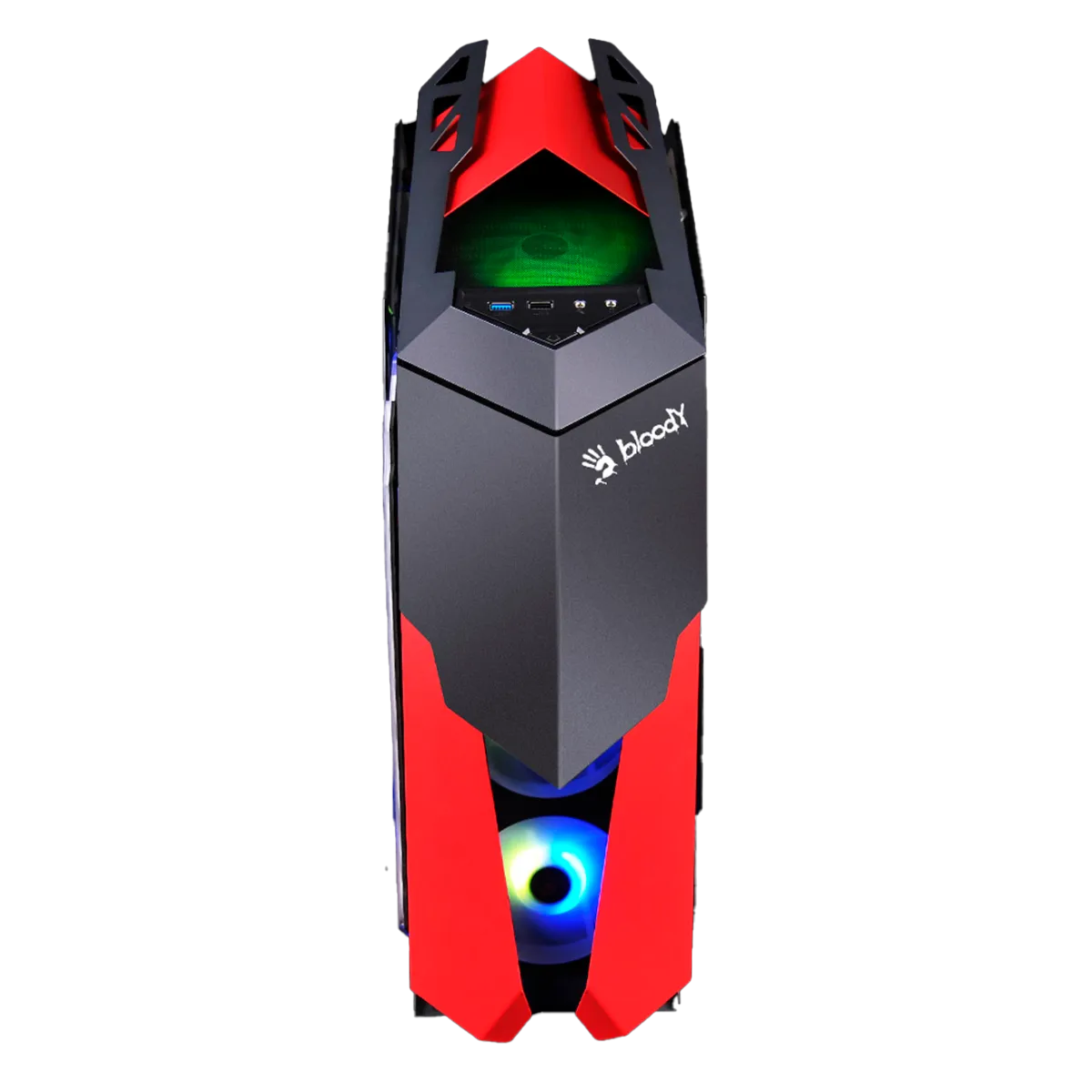 Кейс для ПК Bloody GH-30 Gaming Case / Black+Red