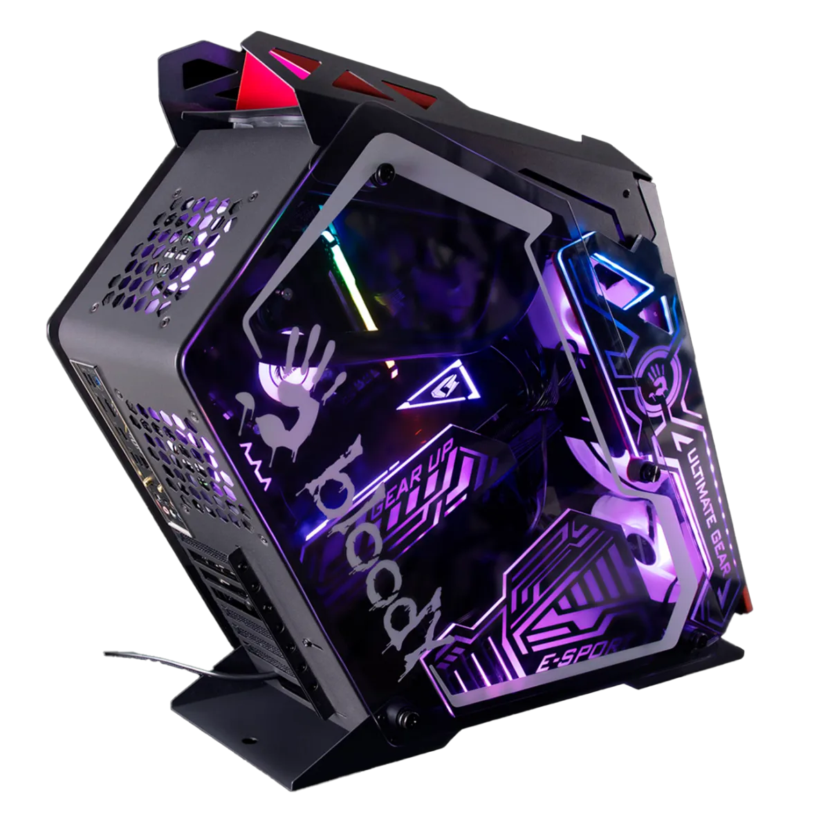 Кейс для ПК Bloody GH-30 Gaming Case / Black+Red