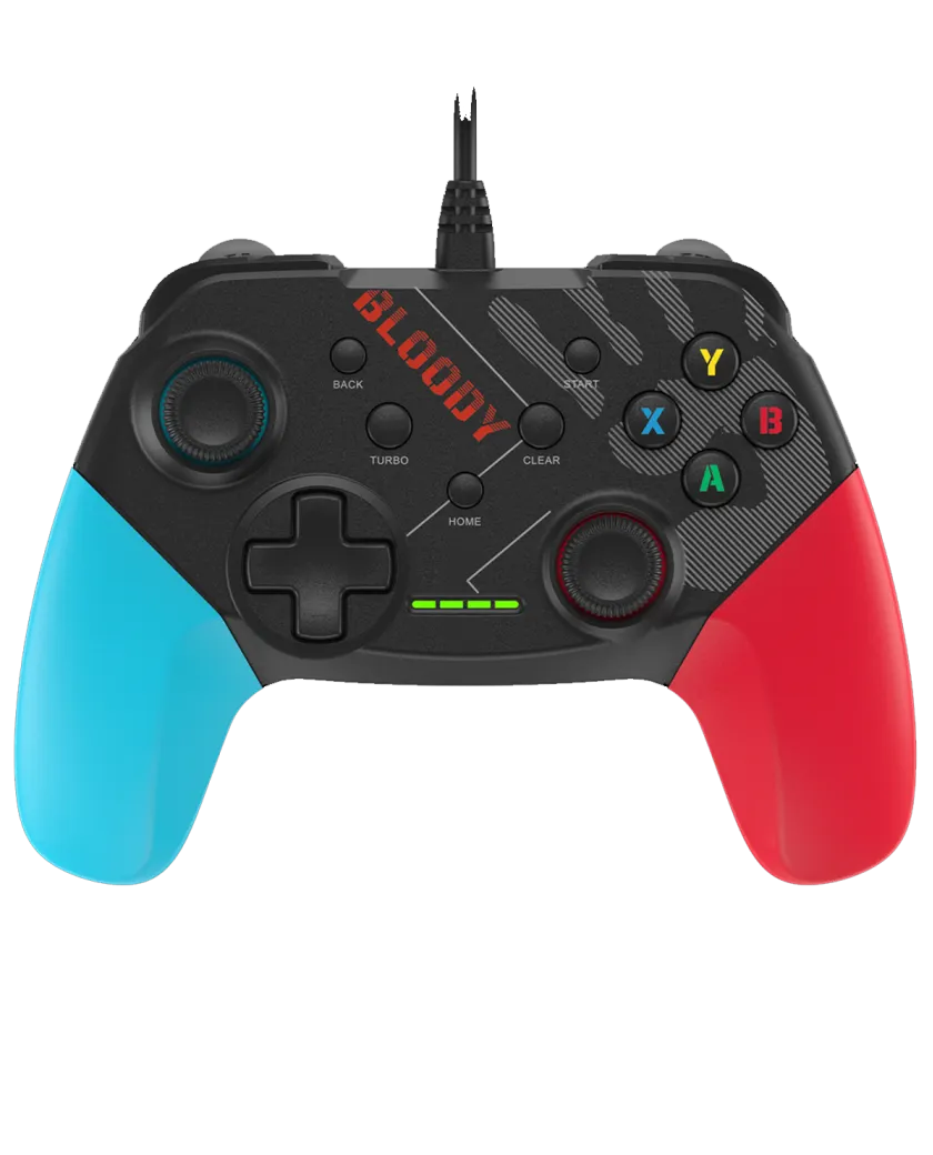 Джойстик проводной Bloody GP30 Wired Gamepad / Blue-Black