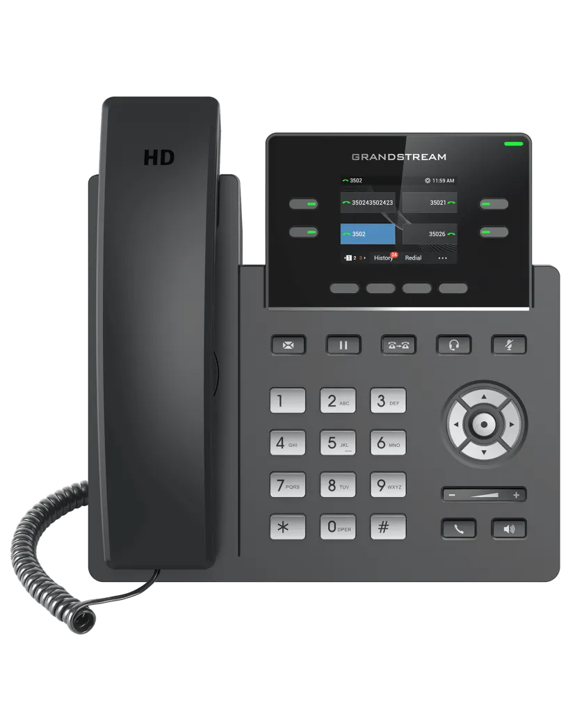Grandstream GRP2612G / Профессиональный 4-линейный IP-телефон, разработанный для массового развертывания и простого управления