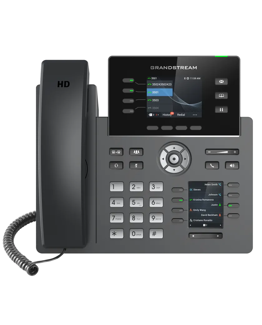 Grandstream GRP2614 / Профессиональный 4-линейный IP-телефон, разработанный для массового развертывания и простого управления