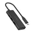 USB HUB A4Tech DST-40C (4в1) док-станция (разветвитель) Type-C / Ash Grey