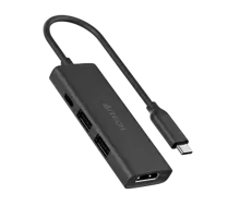 USB HUB A4Tech DST-40C (4в1) док-станция (разветвитель) Type-C / Ash Grey