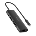 USB HUB A4Tech DST-80C (8в1) док-станция (разветвитель) Type-C / Ash Grey