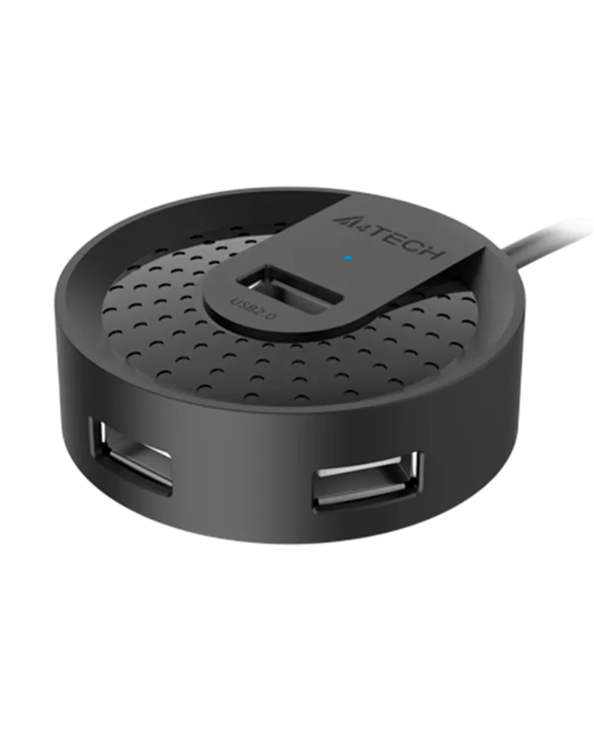 USB HUB A4Tech HUB-20 (4в1) разветвитель Type-A 2.0 / Black
