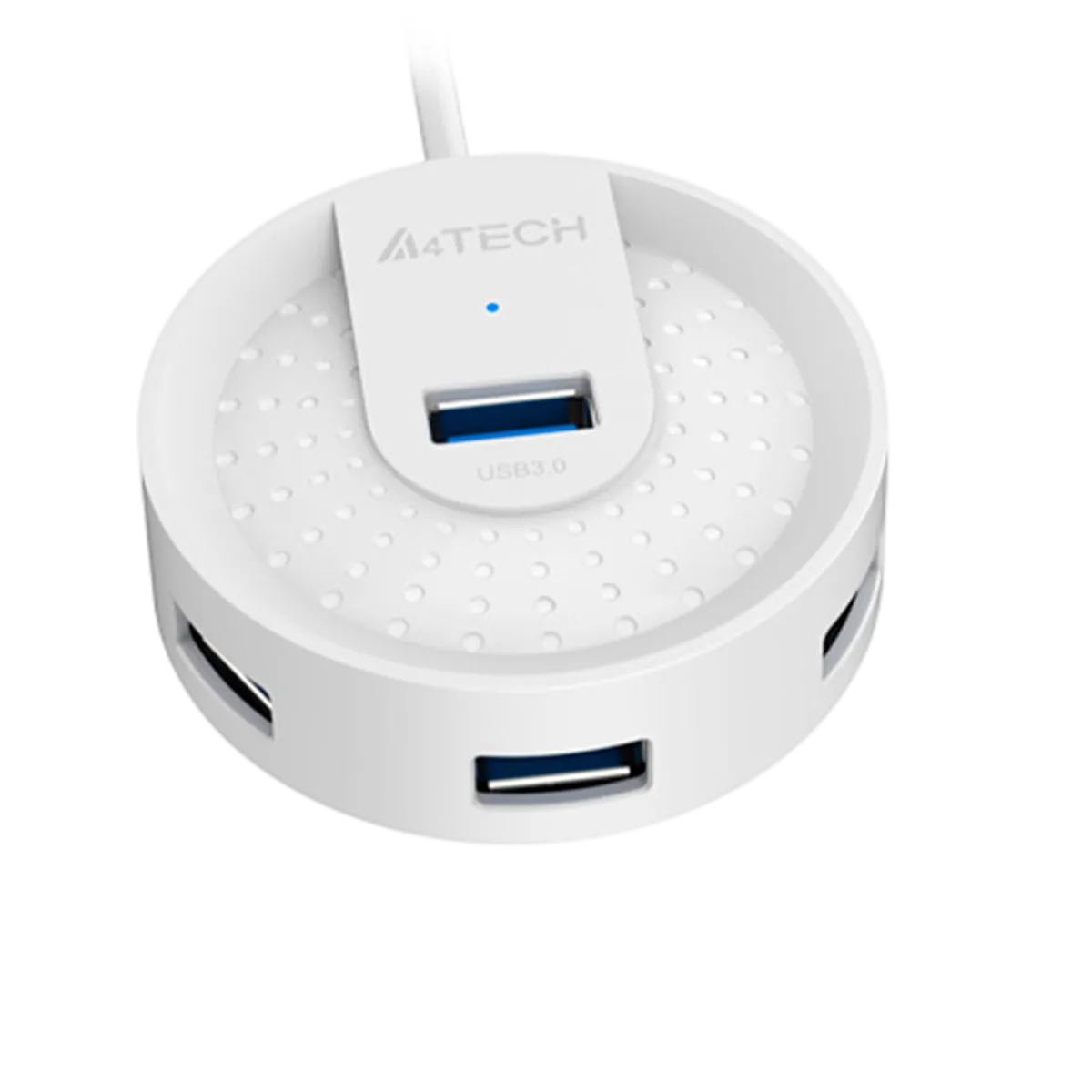 USB HUB A4Tech HUB-30 (4в1) разветвитель Type-A 3.0 / White