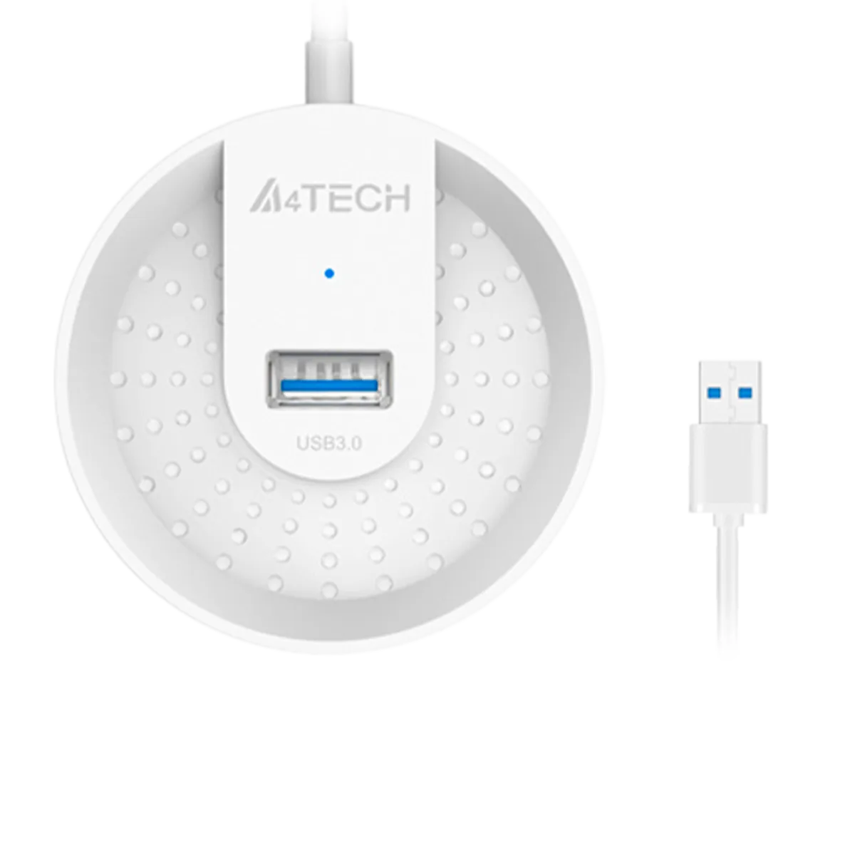 USB HUB A4Tech HUB-30 (4в1) разветвитель Type-A 3.0 / White