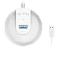 USB HUB A4Tech HUB-30 (4в1) разветвитель Type-A 3.0 / White