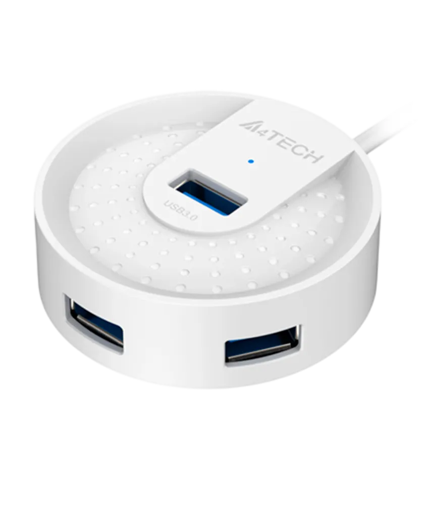 USB HUB A4Tech HUB-30C (4в1) разветвитель Type-C 3.0 / White