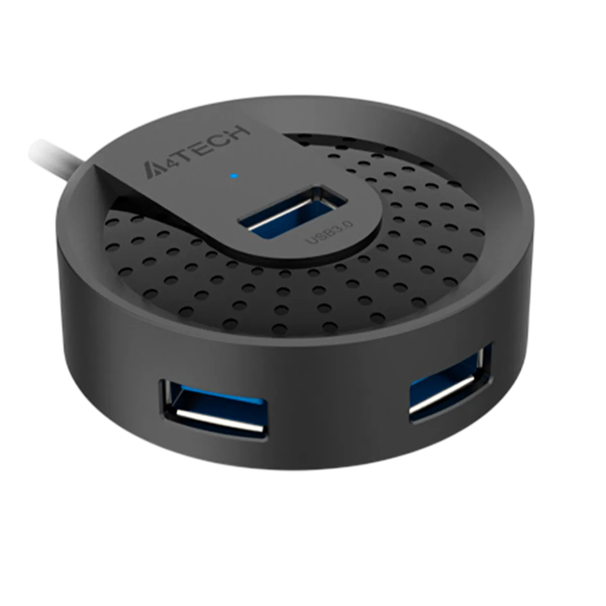 USB HUB A4Tech HUB-30C (4в1) разветвитель Type-C 3.0 / Black