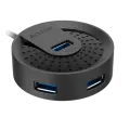 USB HUB A4Tech HUB-30C (4в1) разветвитель Type-C 3.0 / Black