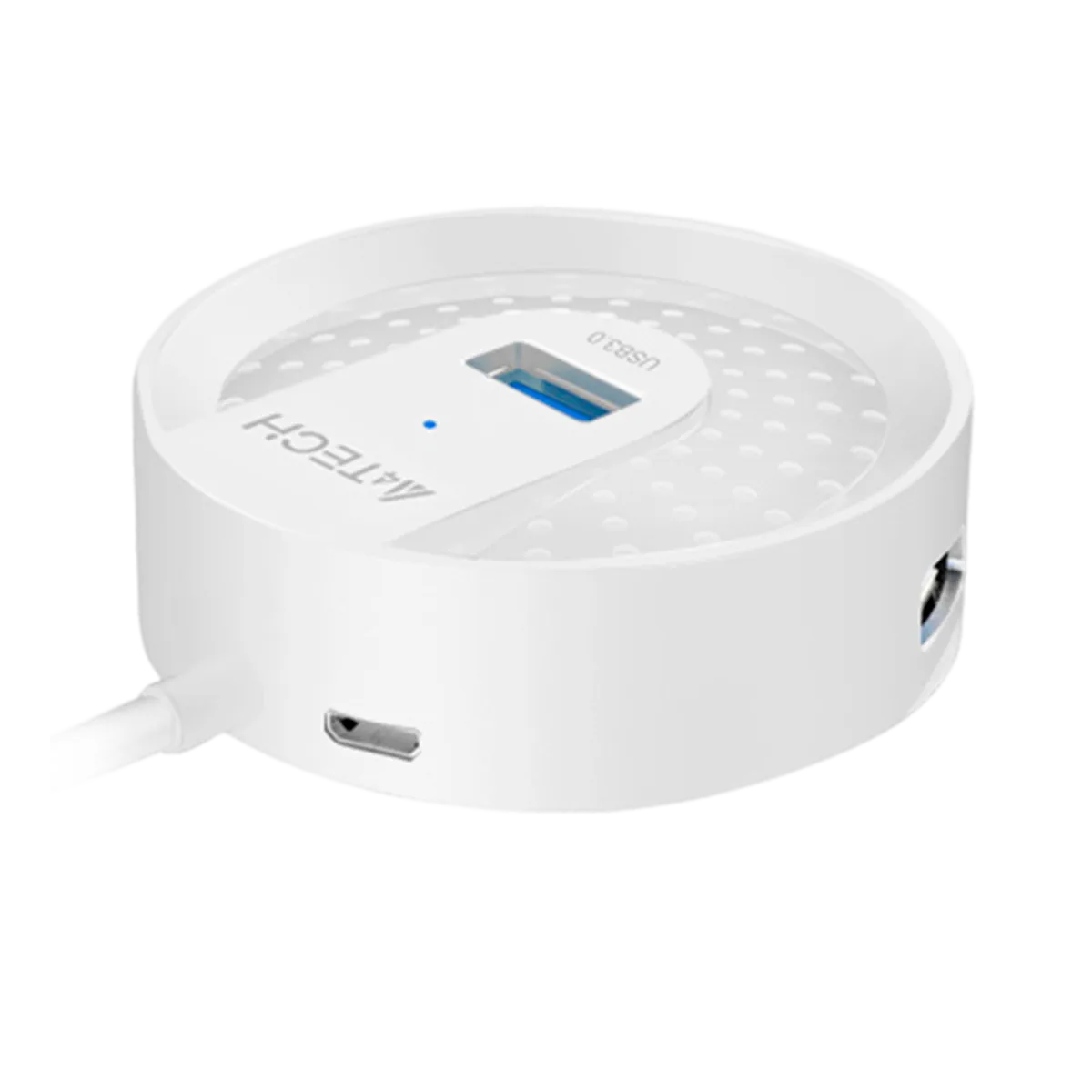 USB HUB A4Tech HUB-30C (4в1) разветвитель Type-C 3.0 / White