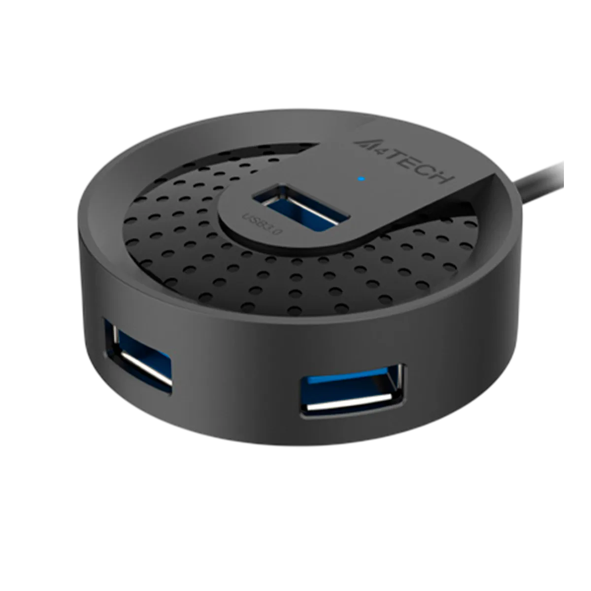 USB HUB A4Tech HUB-30C (4в1) разветвитель Type-C 3.0 / Black