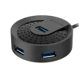 USB HUB A4Tech HUB-30C (4в1) разветвитель Type-C 3.0 / Black