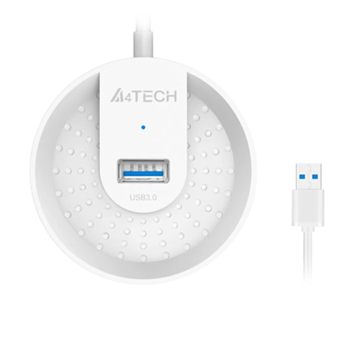 USB HUB A4Tech HUB-30C (4в1) разветвитель Type-C 3.0 / White