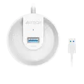 USB HUB A4Tech HUB-30C (4в1) разветвитель Type-C 3.0 / White
