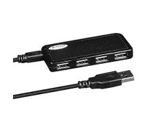 USB HUB A4Tech HUB-64 (4в1) разветвитель Type-A 2.0 / Black