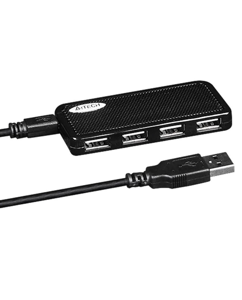 USB HUB A4Tech HUB-64 (4в1) разветвитель Type-A 2.0 / Black