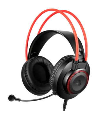Наушники игровые проводные Bloody G200S Gaiming / Black+Red
