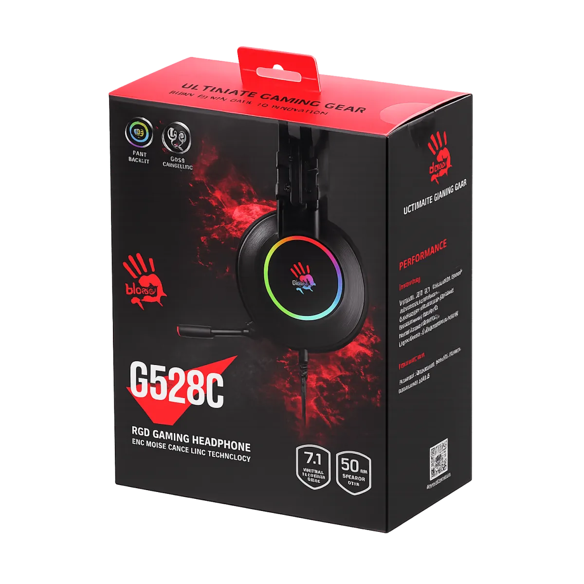 Наушники игровые проводные Bloody G528C Gaming / Black