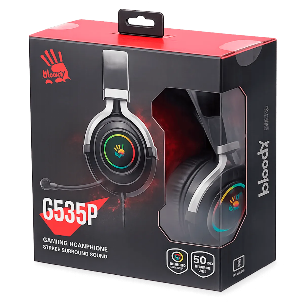 Наушники игровые проводные Bloody G535P Gaming / Black-Silver