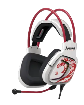 Наушники игровые проводные Bloody G575 NARAKA Gaming / White