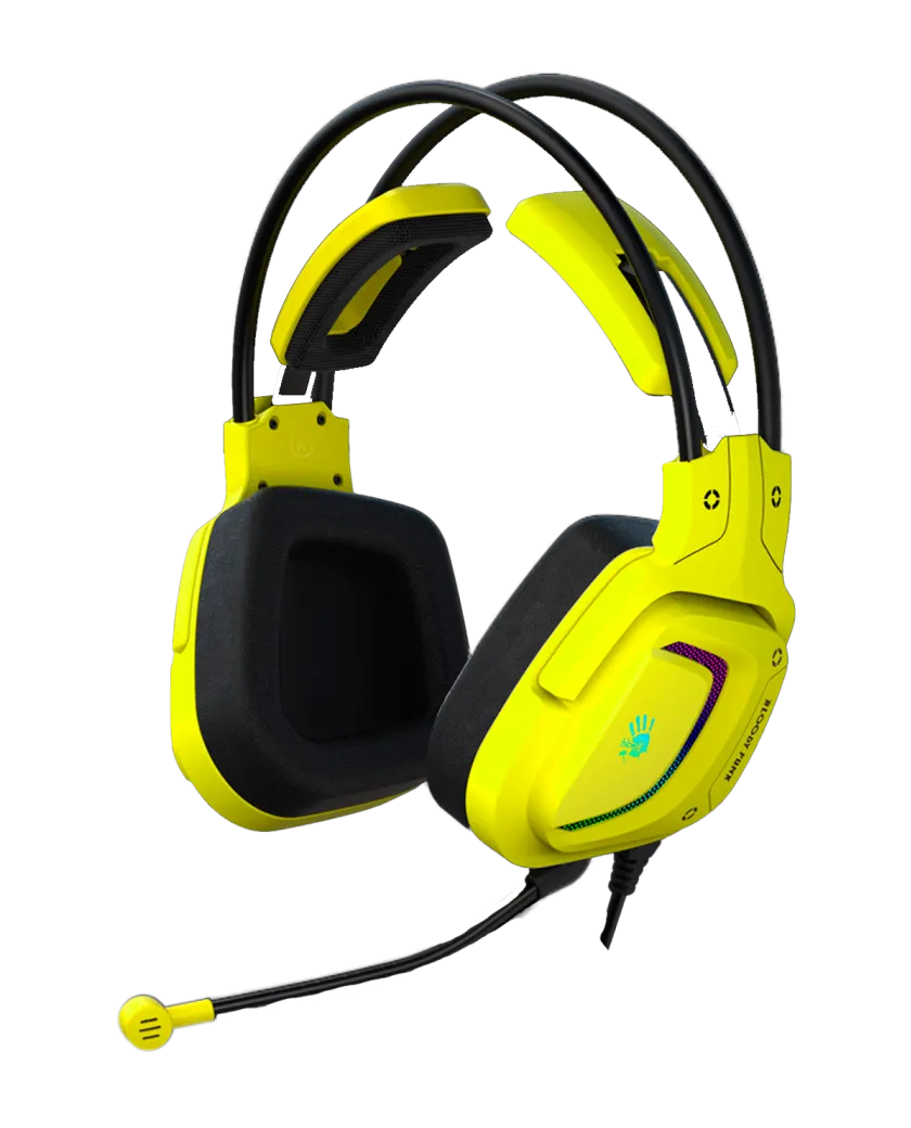 Наушники игровые проводные Bloody G575 Gaming / Punk Yellow