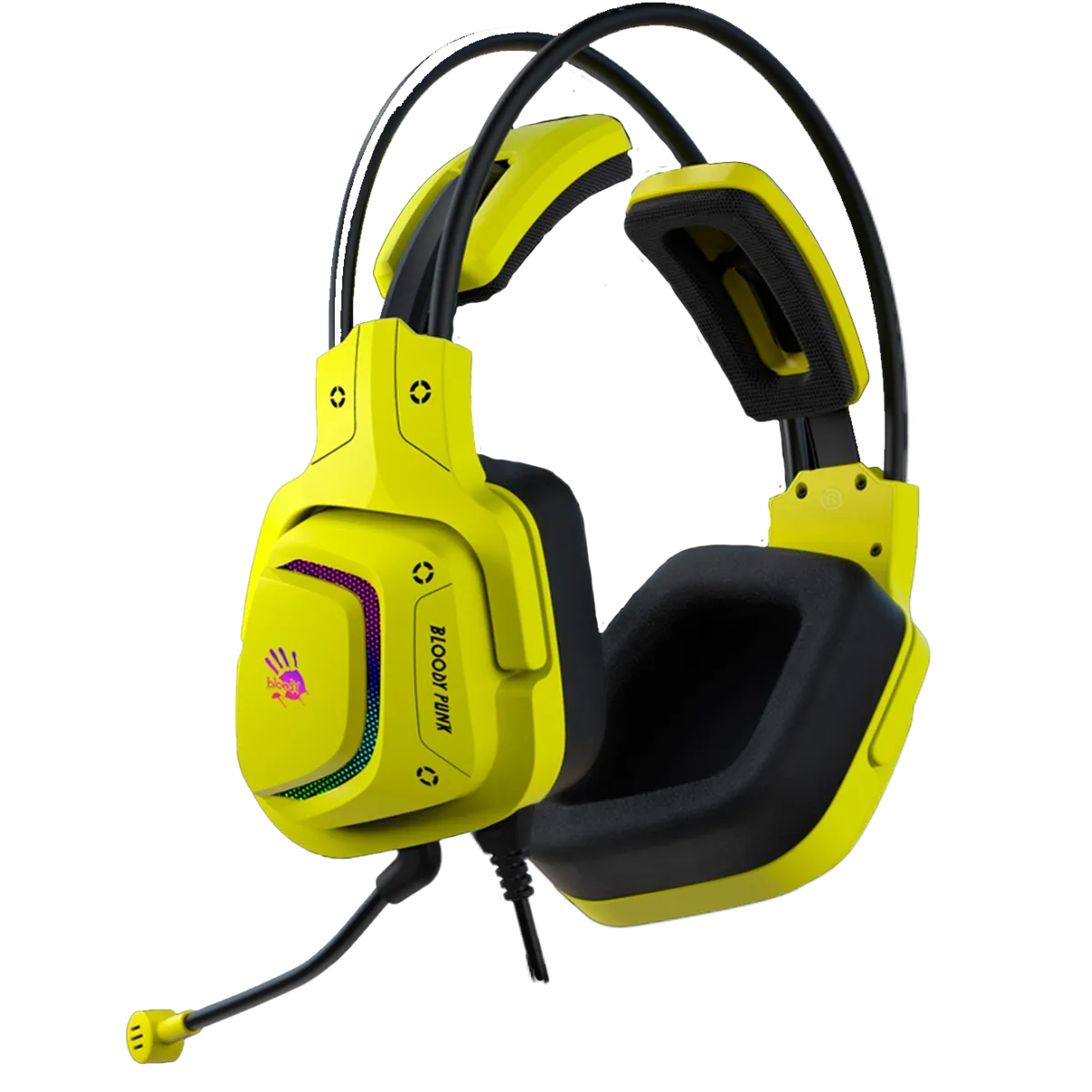 Наушники игровые проводные Bloody G575 Gaming / Punk Yellow