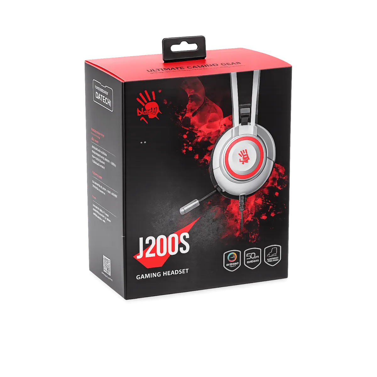 Наушники игровые проводные Bloody J200S Gaming / Grey