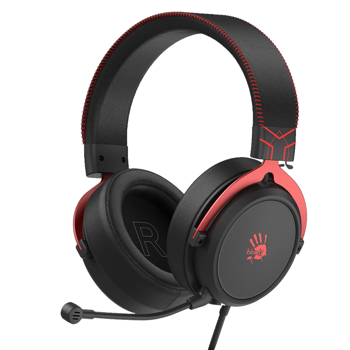 Наушники игровые проводные Bloody M590i Sport Red Gaming / Black-Red