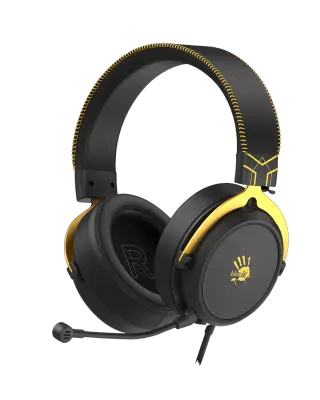 Наушники игровые проводные Bloody M590i Sport Lime Gaming / Black-Yellow