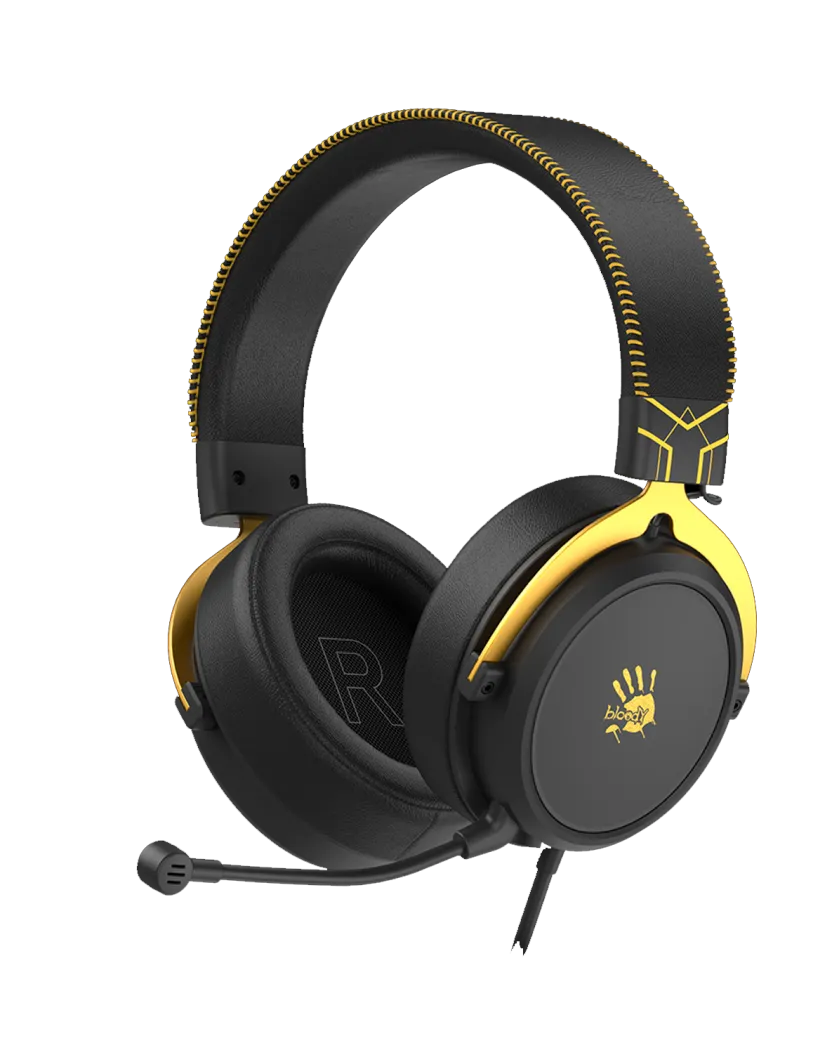 Наушники игровые проводные Bloody M590i Sport Lime Gaming / Black-Yellow