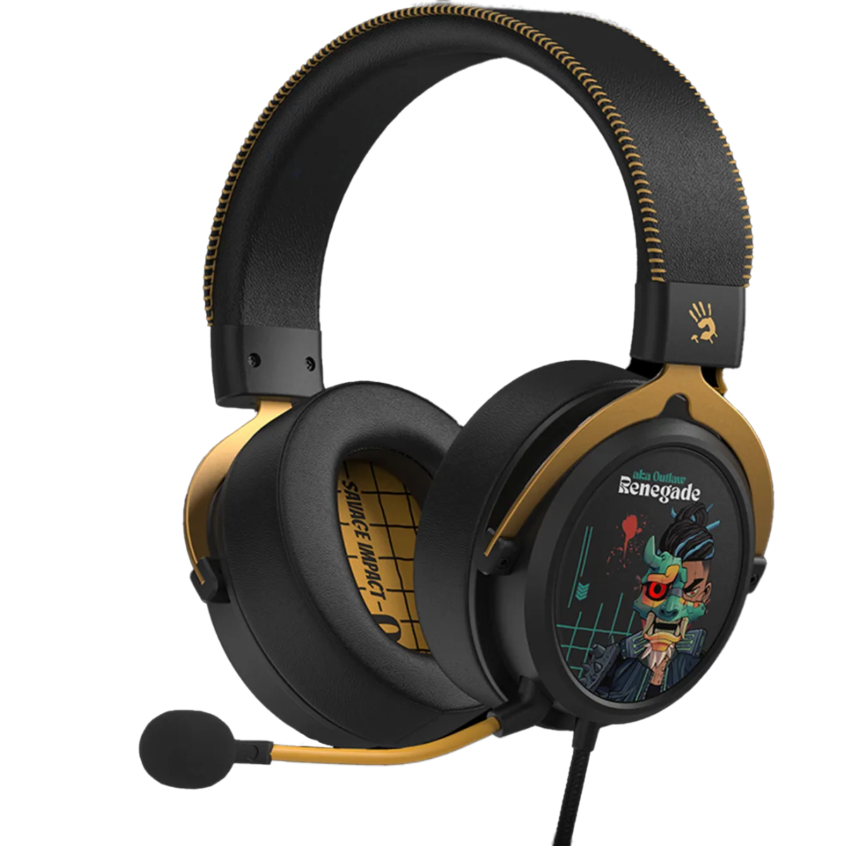 Наушники игровые проводные Bloody M595 Renegade Midnight Gaming / Black