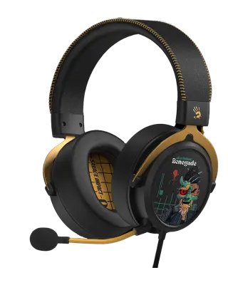 Наушники игровые проводные Bloody M595 Renegade Midnight Gaming / Black