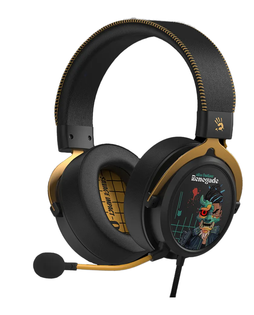 Наушники игровые проводные Bloody M595 Renegade Midnight Gaming / Black