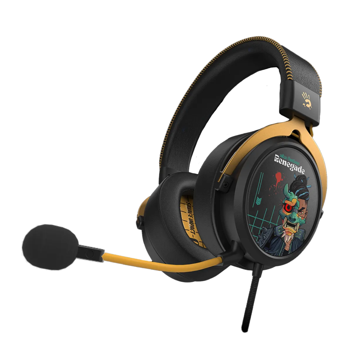Наушники игровые проводные Bloody M595 Renegade Midnight Gaming / Black