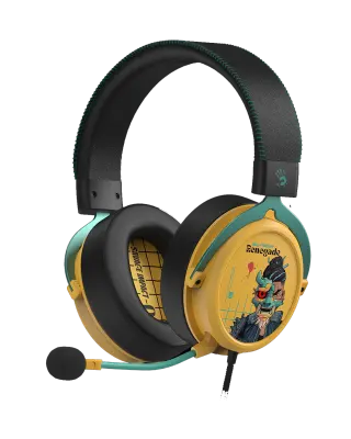 Наушники игровые проводные Bloody M595 Renegade Sunset Gaming / Black-Yellow