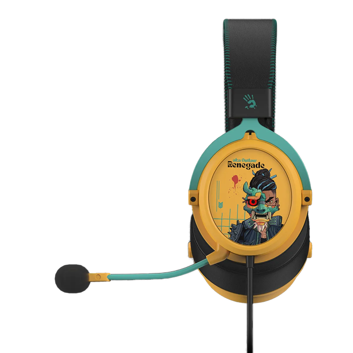 Наушники игровые проводные Bloody M595 Renegade Sunset Gaming / Black-Yellow