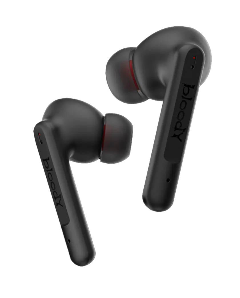 Наушники игровые беспроводные Bloody M90 Gaming Earphones / Black+Red