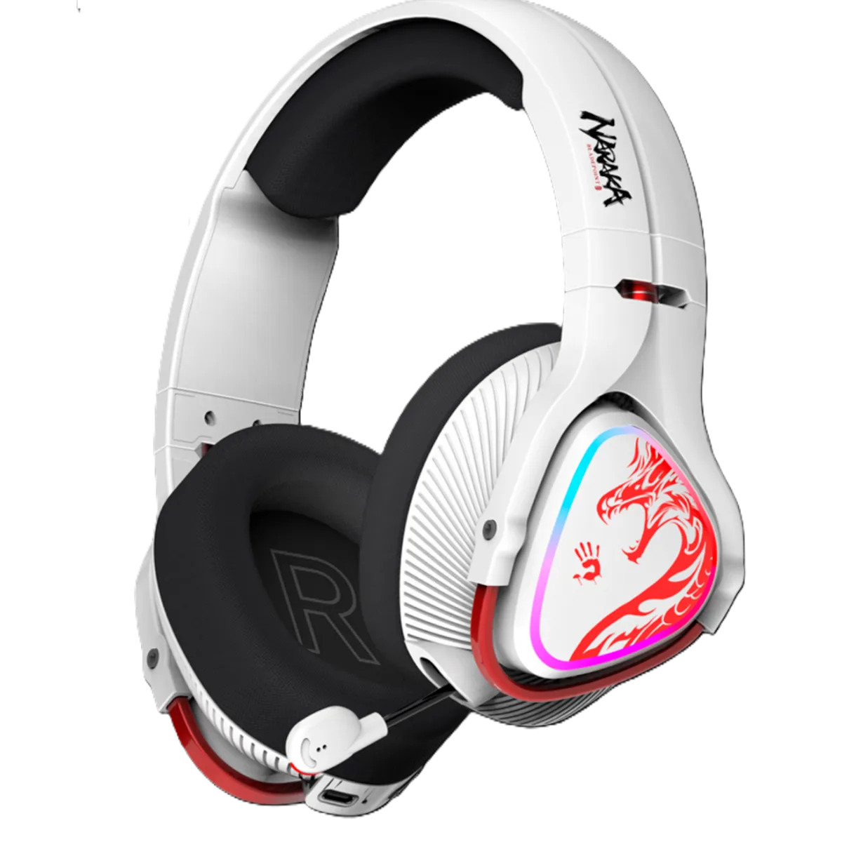 Наушники игровые беспроводные Bloody MR720 NARAKA Gaming RGB / White