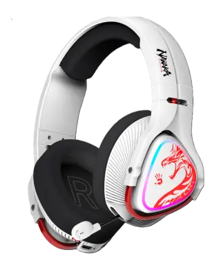 Наушники игровые беспроводные Bloody MR720 NARAKA Gaming RGB / White
