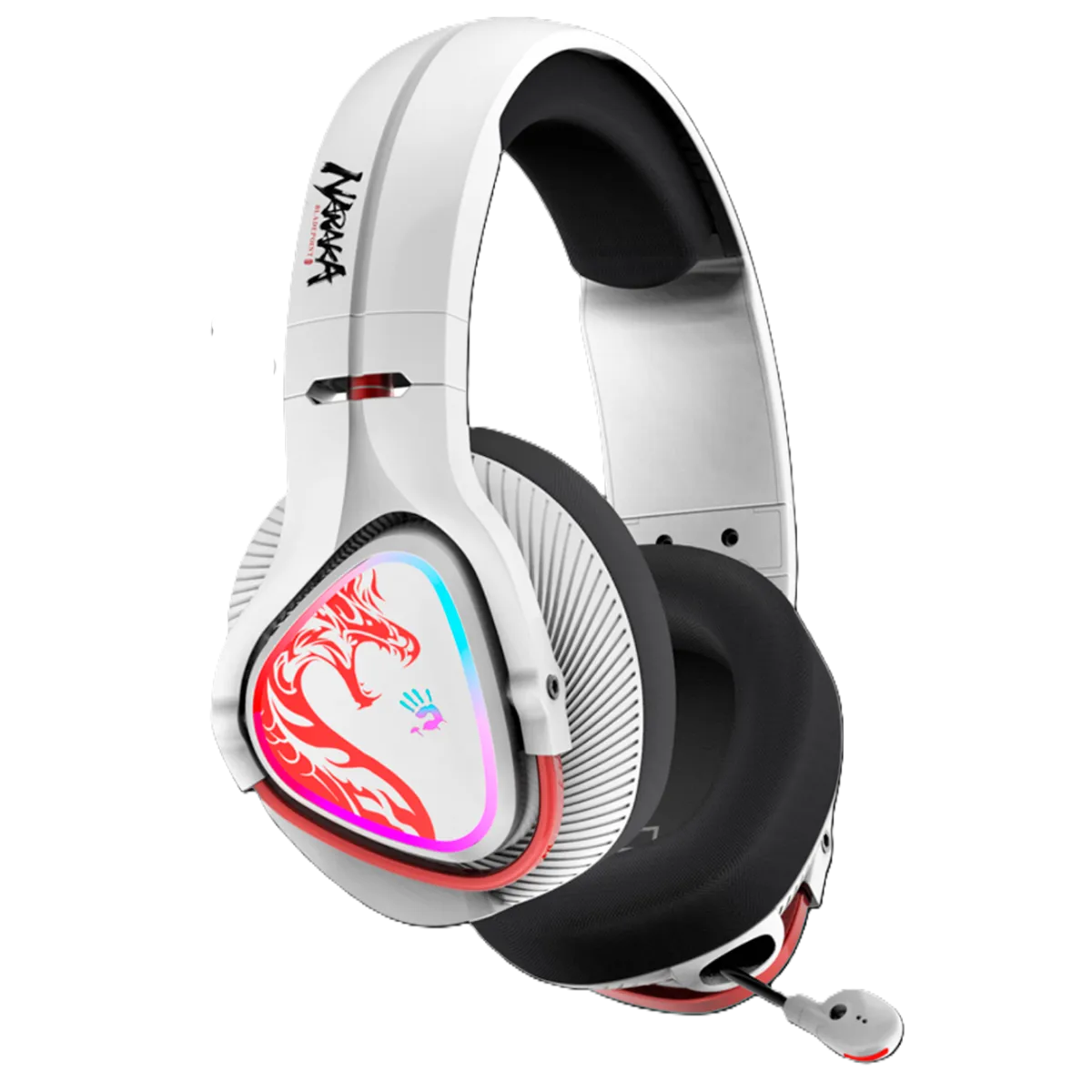 Наушники игровые беспроводные Bloody MR720 NARAKA Gaming RGB / White