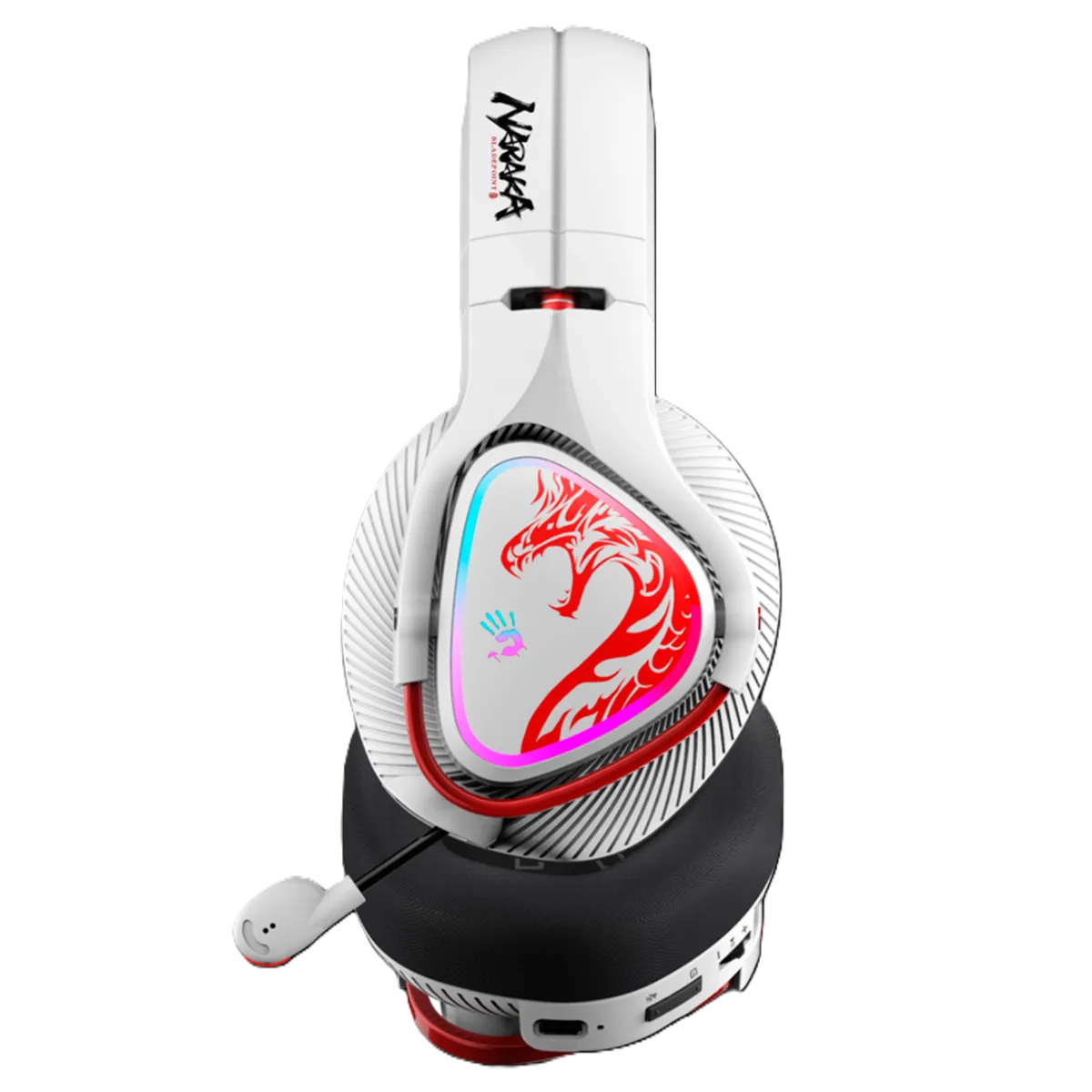 Наушники игровые беспроводные Bloody MR720 NARAKA Gaming RGB / White