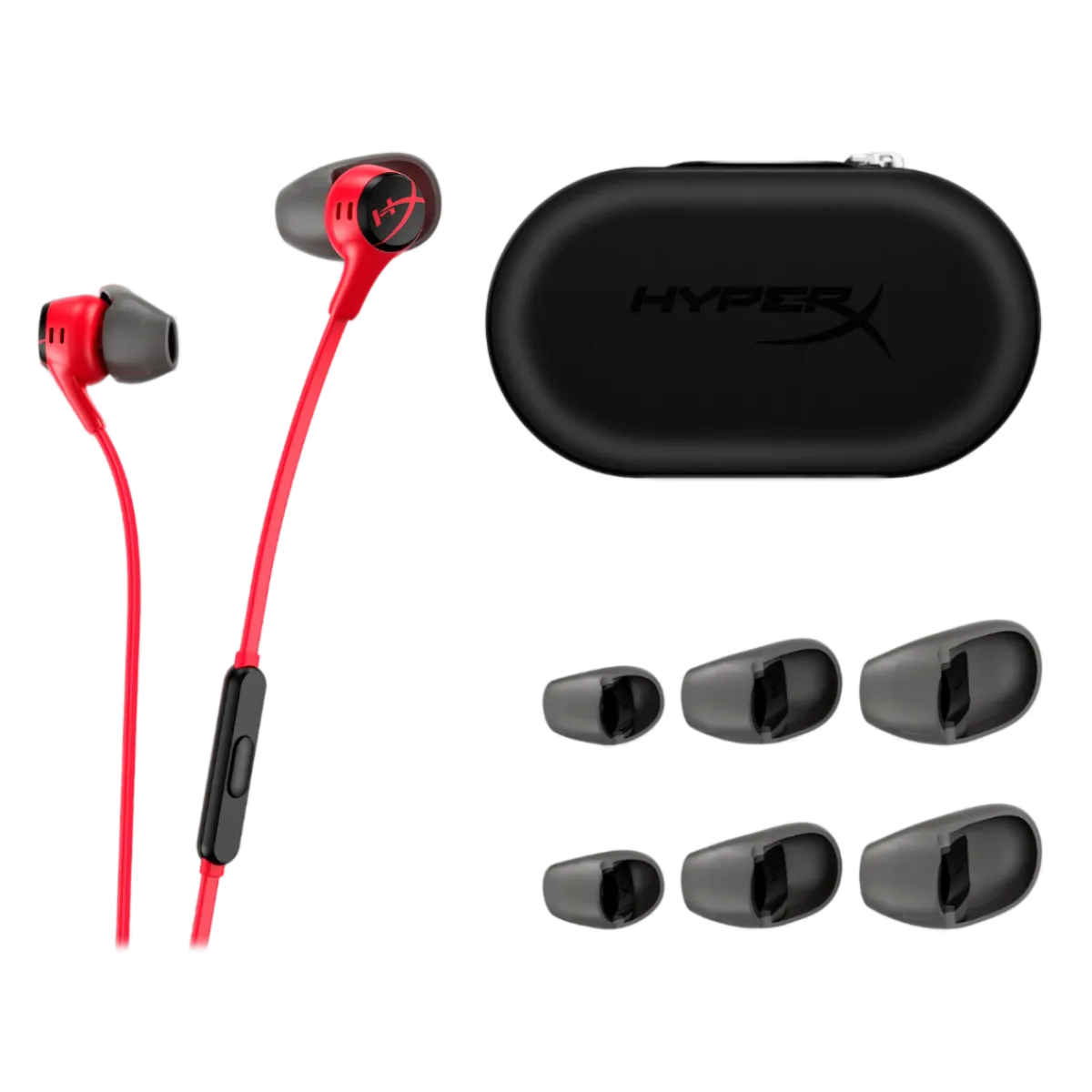 Наушники игровые проводные HyperX Cloud Earbuds II Gaming / Red