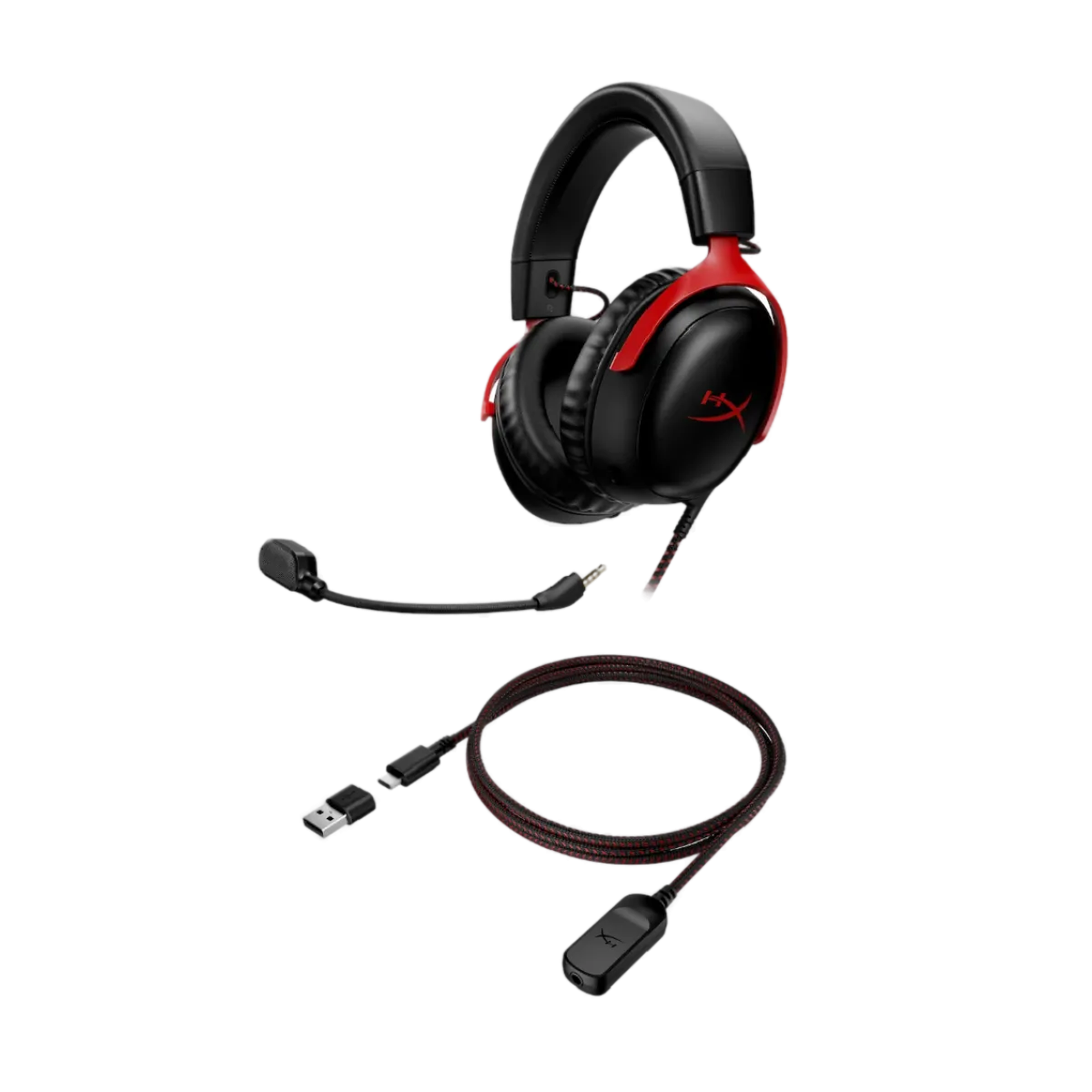 Наушники игровые проводные HyperX Cloud III Gaming / Black-Red