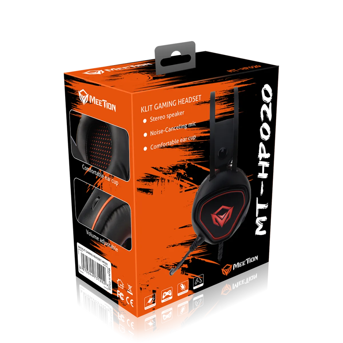 Наушники игровые проводные Meetion HP020 Gaming / Black