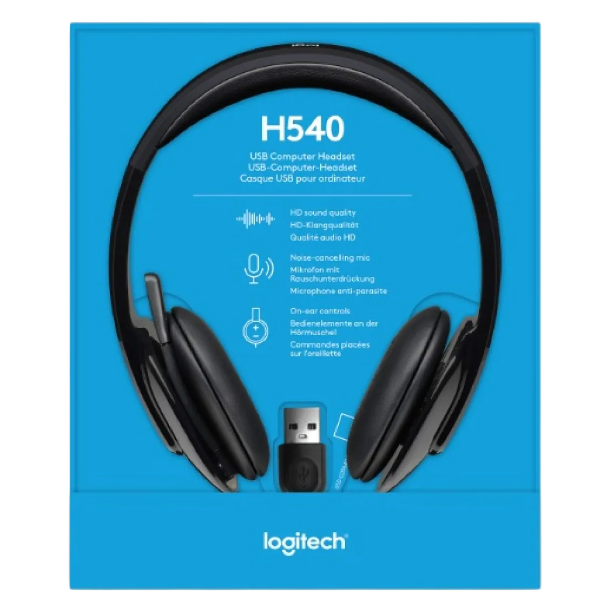 Наушники проводные Logitech H540 / Black